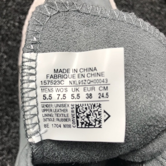 NWT Converse Ctas HI Leather Cool Grey W AUTHENTIC - Picture 7 of 8